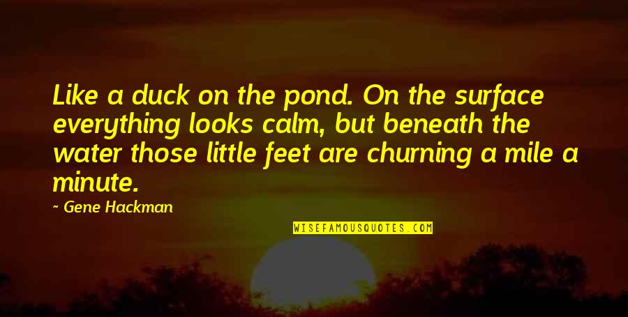 Rasulo Fast Food Quotes By Gene Hackman: Like a duck on the pond. On the Rasulo Fast Food Quotes By Gene Hackman: Like a duck on the pond. On the