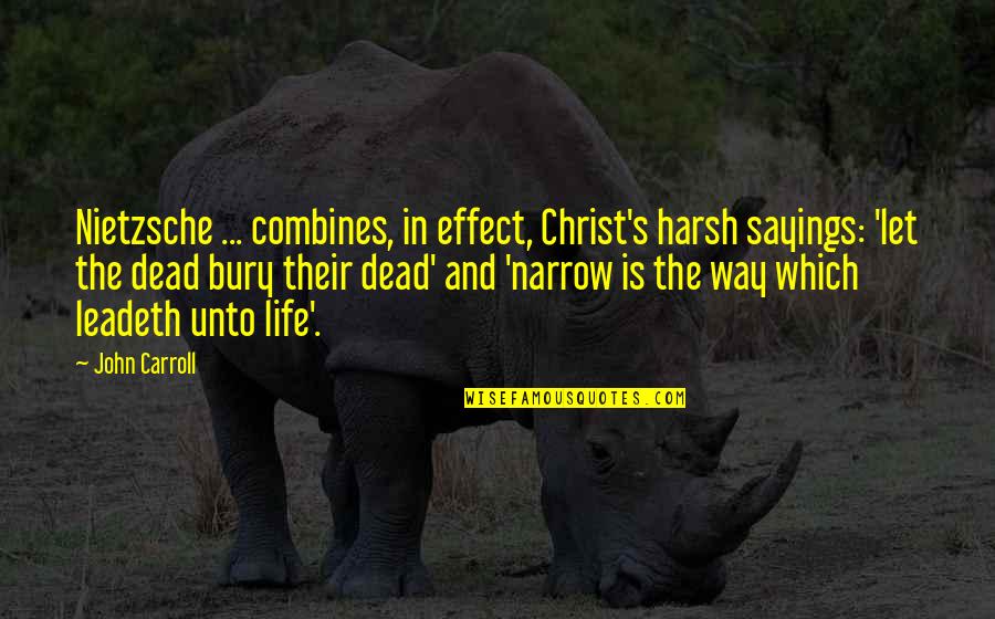 Ratajski Darts Quotes By John Carroll: Nietzsche ... combines, in effect, Christ's harsh sayings: Ratajski Darts Quotes By John Carroll: Nietzsche ... combines, in effect, Christ's harsh sayings: