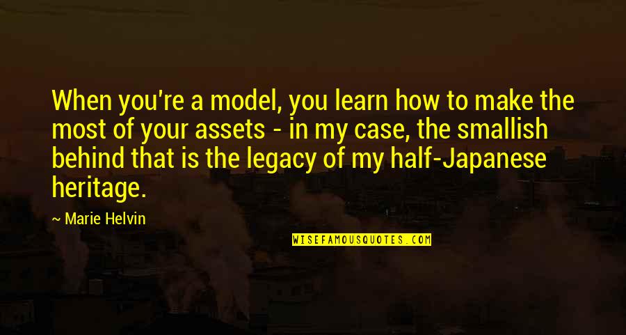 Ratermann Quotes By Marie Helvin: When you're a model, you learn how to Ratermann Quotes By Marie Helvin: When you're a model, you learn how to