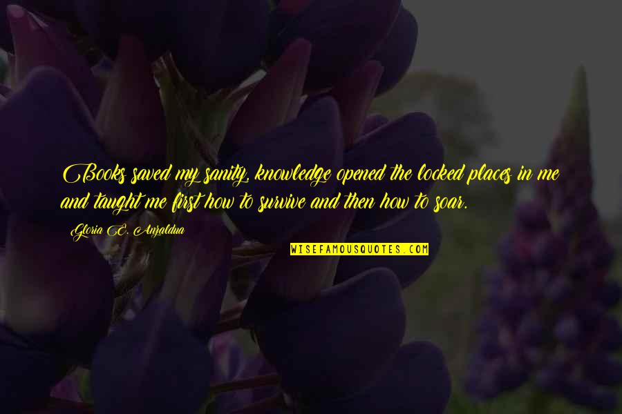 Ratnesh Mehra Quotes By Gloria E. Anzaldua: Books saved my sanity, knowledge opened the locked Ratnesh Mehra Quotes By Gloria E. Anzaldua: Books saved my sanity, knowledge opened the locked