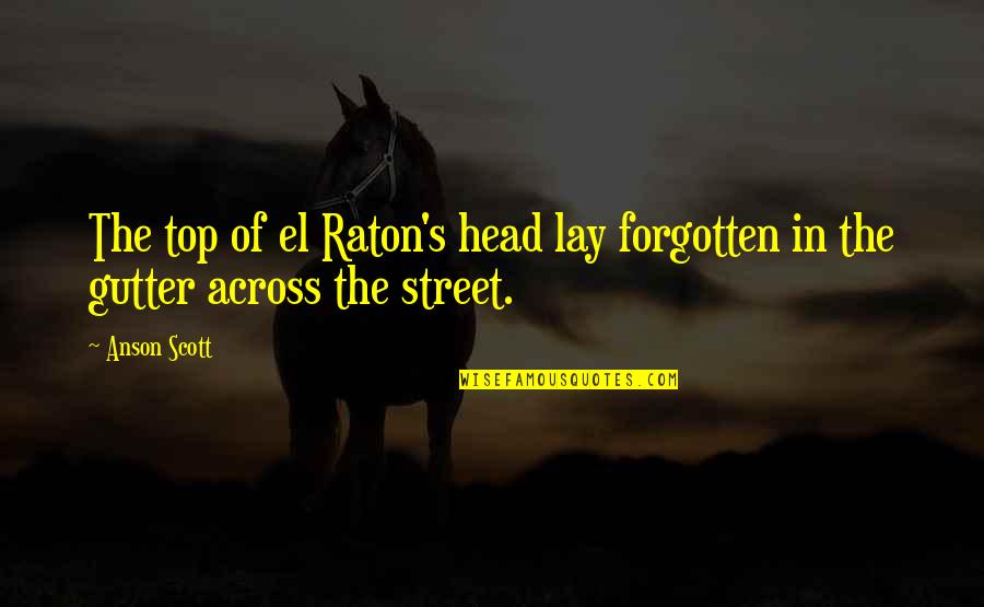 Raton Quotes By Anson Scott: The top of el Raton's head lay forgotten