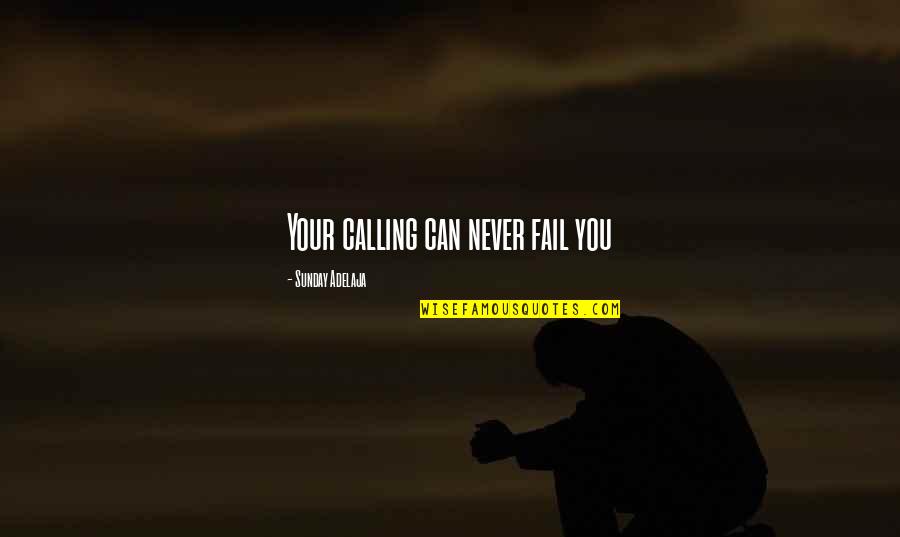 Ratus Et Ses Quotes By Sunday Adelaja: Your calling can never fail you Ratus Et Ses Quotes By Sunday Adelaja: Your calling can never fail you