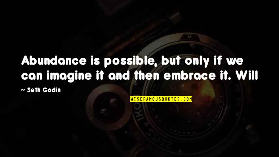 Raul Tejada Quotes By Seth Godin: Abundance is possible, but only if we can
