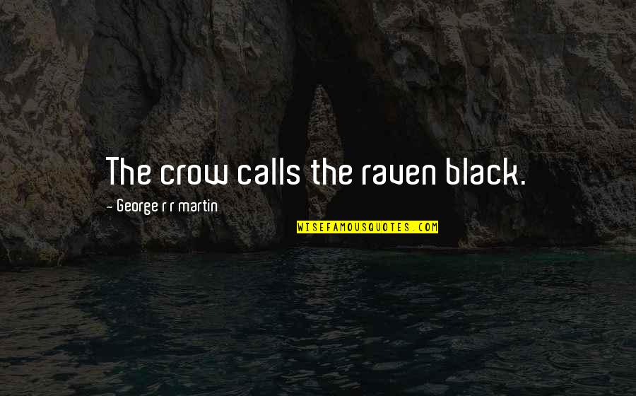 Raven Quotes By George R R Martin: The crow calls the raven black.