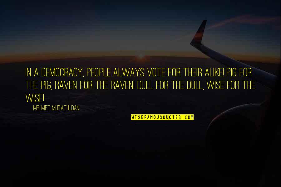 Raven Quotes By Mehmet Murat Ildan: In a democracy, people always vote for their