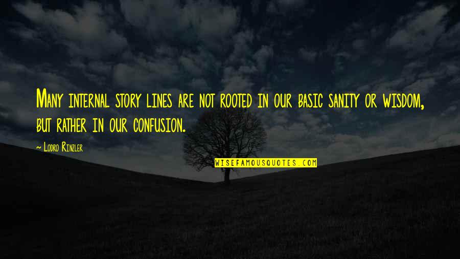 Ravener Hunter Quotes By Lodro Rinzler: Many internal story lines are not rooted in Ravener Hunter Quotes By Lodro Rinzler: Many internal story lines are not rooted in