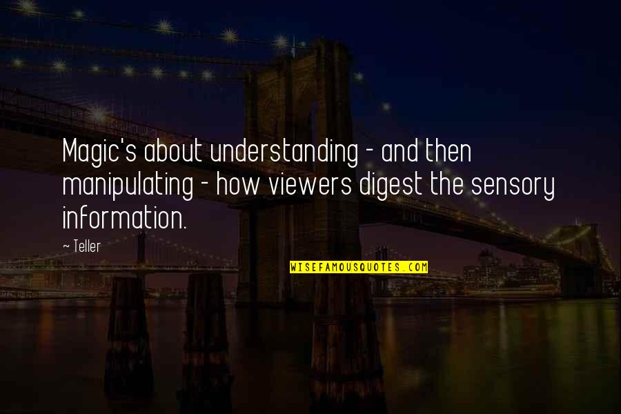 Ravi Ranjan Yadav Quotes By Teller: Magic's about understanding - and then manipulating -