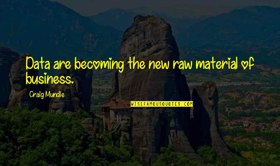 Raw Materials Quotes By Craig Mundie: Data are becoming the new raw material of