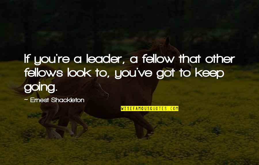 Ray Carling Quotes By Ernest Shackleton: If you're a leader, a fellow that other Ray Carling Quotes By Ernest Shackleton: If you're a leader, a fellow that other
