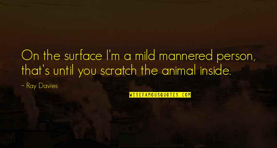 Ray Davies Quotes By Ray Davies: On the surface I'm a mild mannered person,