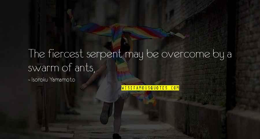 Ray Hudson Funny Quotes By Isoroku Yamamoto: The fiercest serpent may be overcome by a Ray Hudson Funny Quotes By Isoroku Yamamoto: The fiercest serpent may be overcome by a