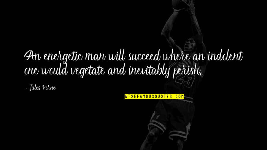 Ray Mccall Quotes By Jules Verne: An energetic man will succeed where an indolent Ray Mccall Quotes By Jules Verne: An energetic man will succeed where an indolent
