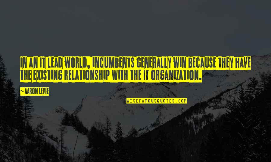 Raymaker Madison Quotes By Aaron Levie: In an IT lead world, incumbents generally win Raymaker Madison Quotes By Aaron Levie: In an IT lead world, incumbents generally win