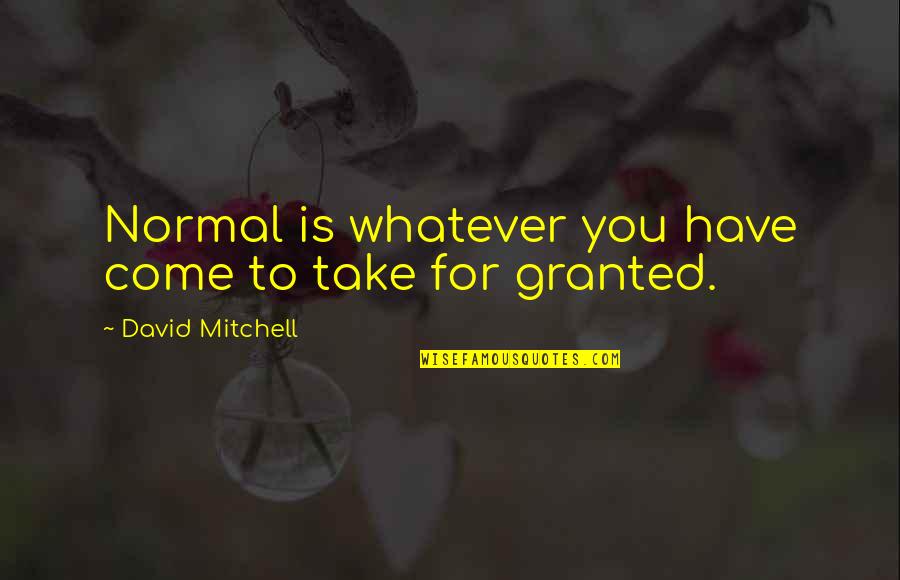 Rayman 3 Manual Quotes By David Mitchell: Normal is whatever you have come to take Rayman 3 Manual Quotes By David Mitchell: Normal is whatever you have come to take