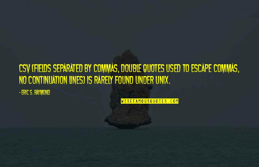 Raymond's Quotes By Eric S. Raymond: CSV (fields separated by commas, double quotes used Raymond's Quotes By Eric S. Raymond: CSV (fields separated by commas, double quotes used