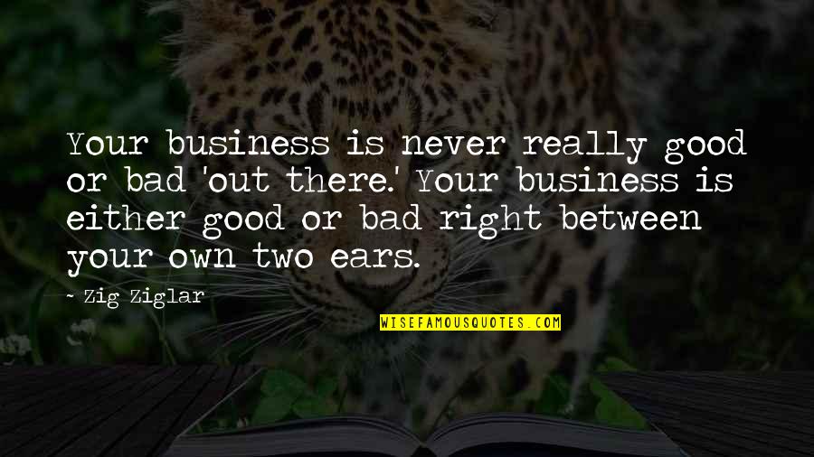 Rbg Graduation Quotes By Zig Ziglar: Your business is never really good or bad
