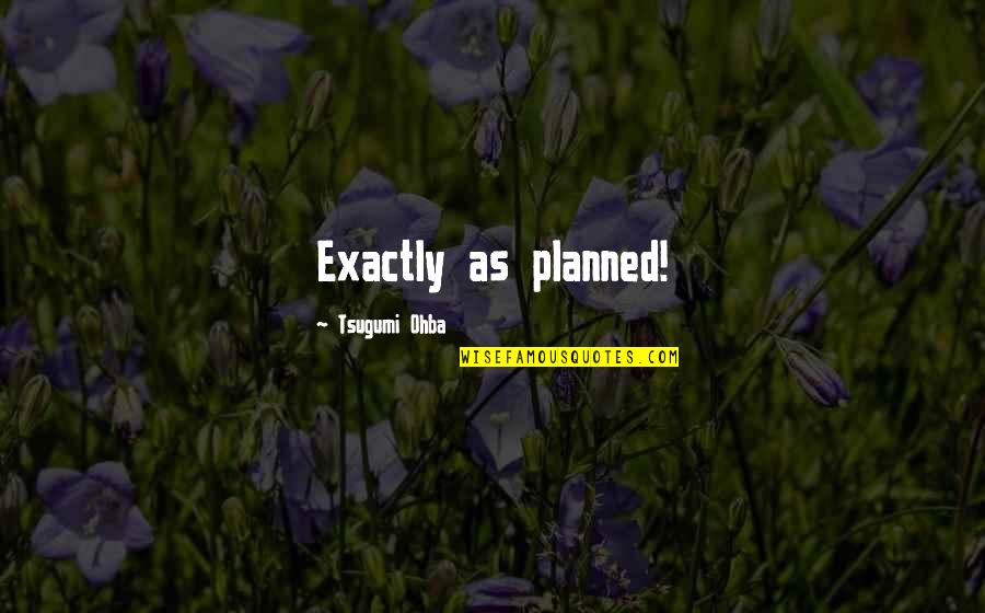 Rcii Quotes By Tsugumi Ohba: Exactly as planned! Rcii Quotes By Tsugumi Ohba: Exactly as planned!