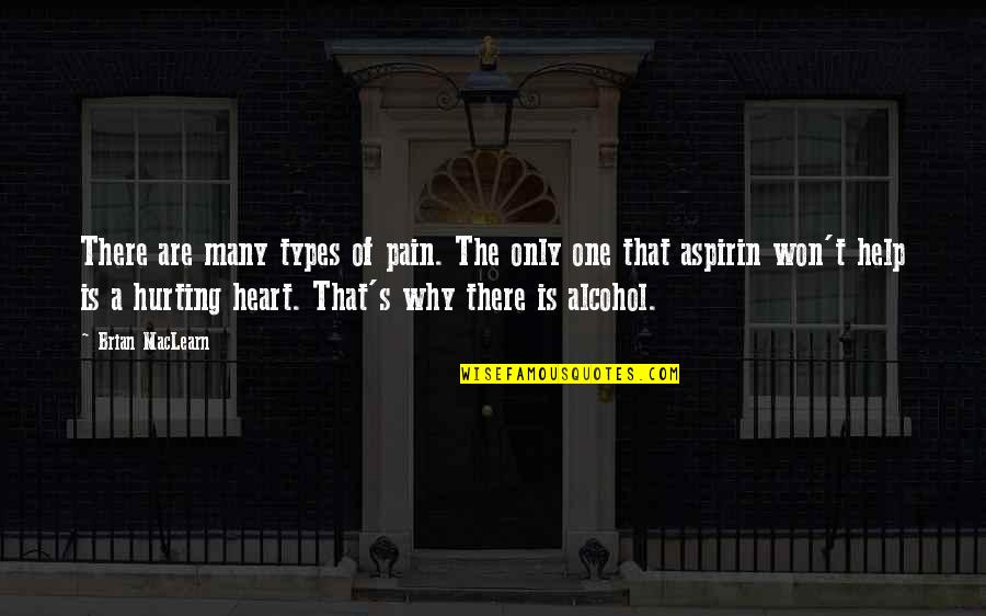 Re Hurting Heart Quotes By Brian MacLearn: There are many types of pain. The only Re Hurting Heart Quotes By Brian MacLearn: There are many types of pain. The only