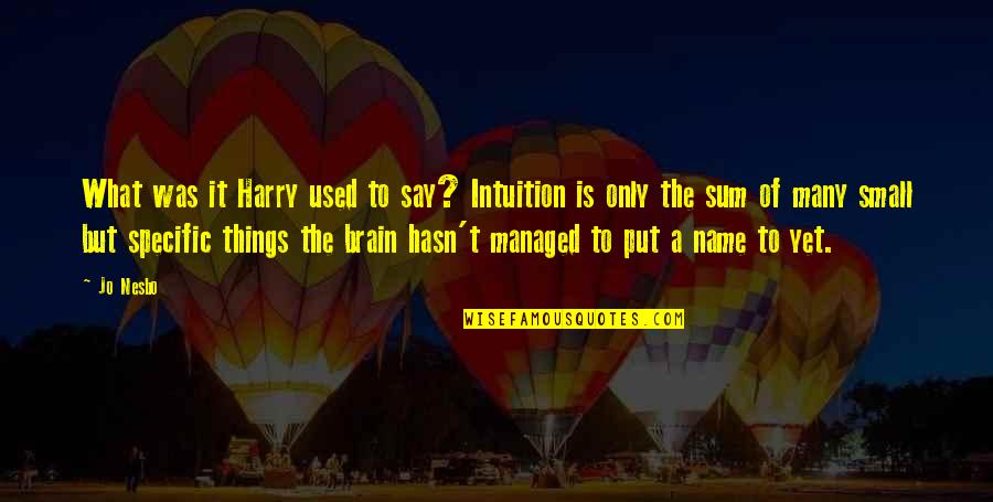 Reachers For Sale Quotes By Jo Nesbo: What was it Harry used to say? Intuition Reachers For Sale Quotes By Jo Nesbo: What was it Harry used to say? Intuition