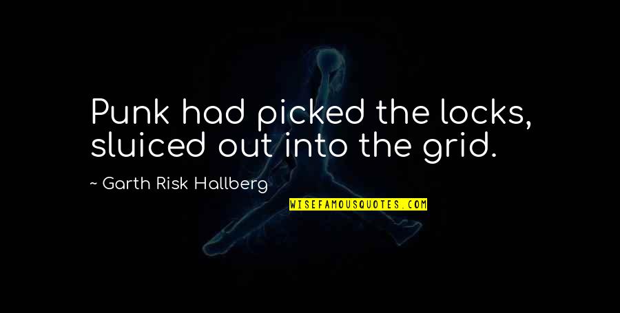 Reaching Fifty Quotes By Garth Risk Hallberg: Punk had picked the locks, sluiced out into