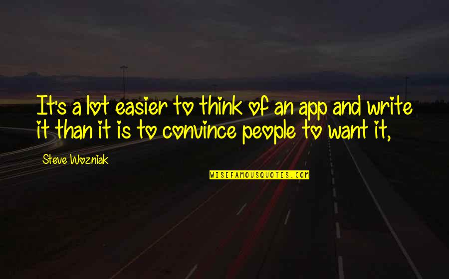 Reactiong Quotes By Steve Wozniak: It's a lot easier to think of an