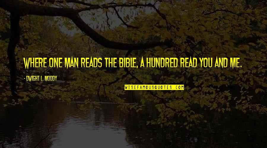 Read Bible Quotes By Dwight L. Moody: Where one man reads the Bible, a hundred Read Bible Quotes By Dwight L. Moody: Where one man reads the Bible, a hundred