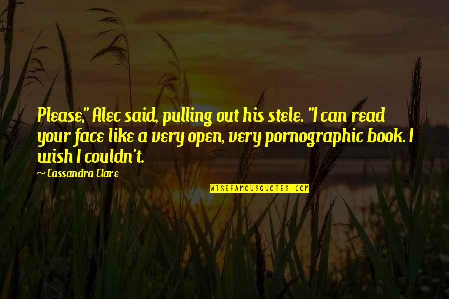 Read My Face Quotes By Cassandra Clare: Please," Alec said, pulling out his stele. "I