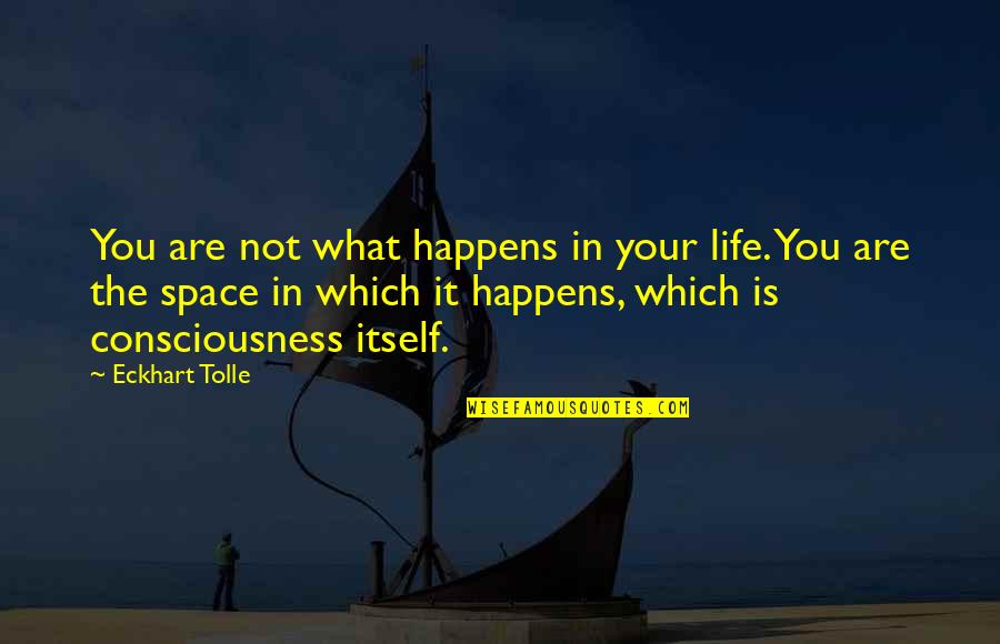 Reader Board Sign Quotes By Eckhart Tolle: You are not what happens in your life.