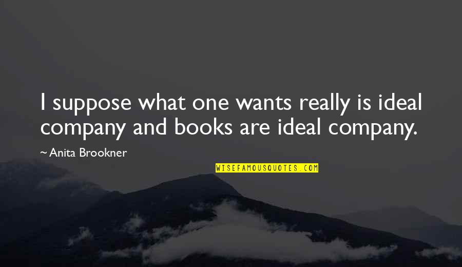 Reading And Books Quotes By Anita Brookner: I suppose what one wants really is ideal