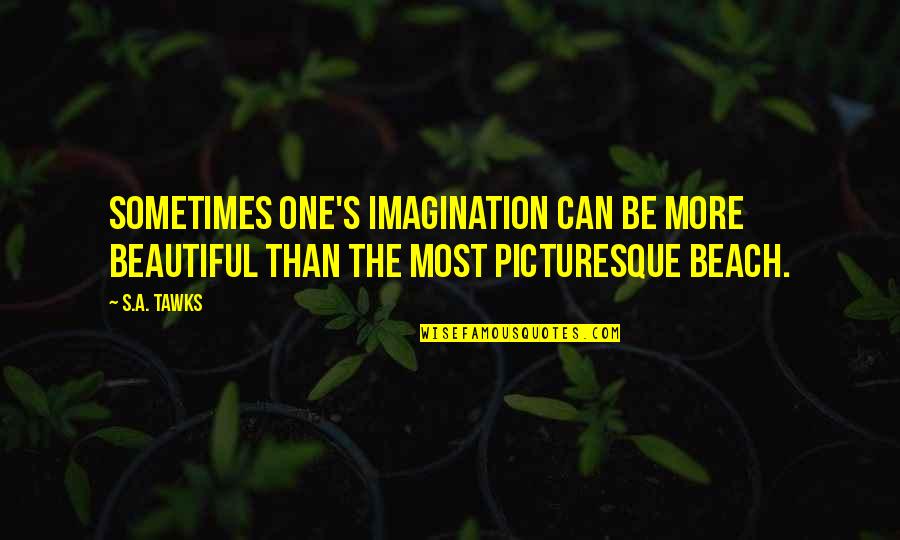 Reading Imagination Quotes By S.A. Tawks: Sometimes one's imagination can be more beautiful than