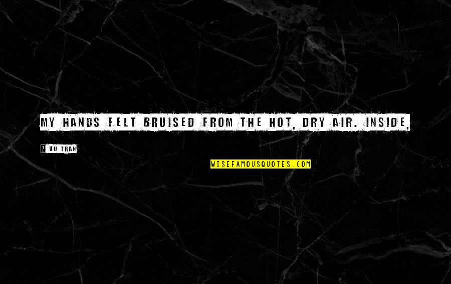 Reaganism Died Quotes By Vu Tran: My hands felt bruised from the hot, dry