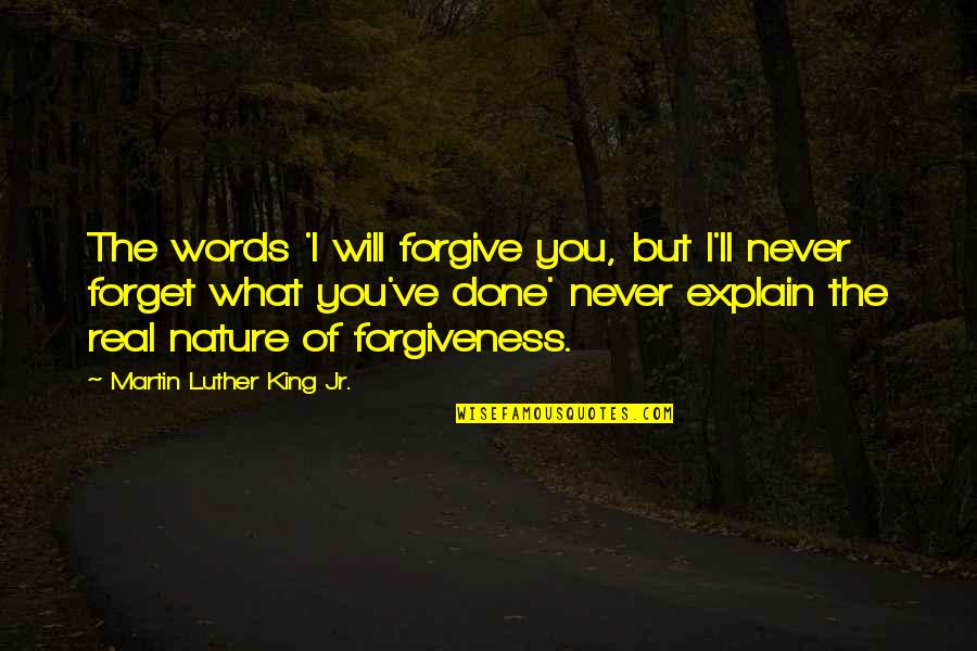 Real And True Love Quotes By Martin Luther King Jr.: The words 'I will forgive you, but I'll