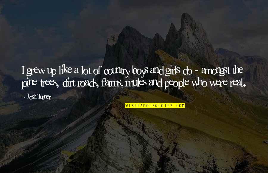 Real Boys Quotes By Josh Turner: I grew up like a lot of country Real Boys Quotes By Josh Turner: I grew up like a lot of country