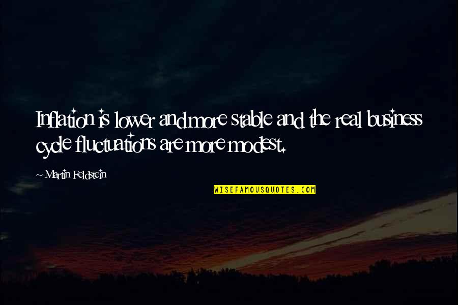 Real Business Quotes By Martin Feldstein: Inflation is lower and more stable and the Real Business Quotes By Martin Feldstein: Inflation is lower and more stable and the