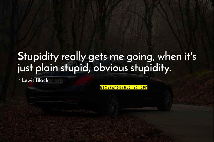 Real Estate Investor Quotes By Lewis Black: Stupidity really gets me going, when it's just