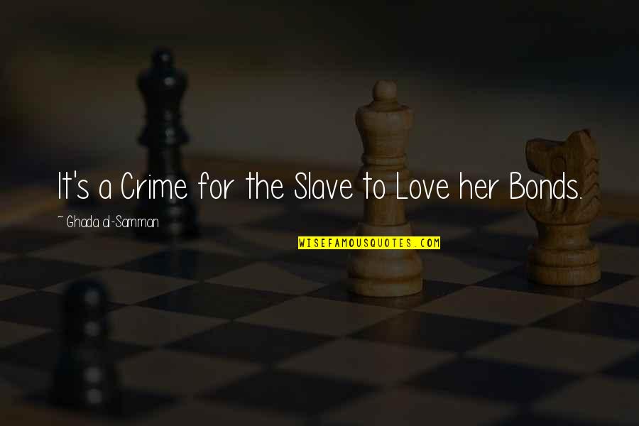 Real Fantasy Like Places Quotes By Ghada Al-Samman: It's a Crime for the Slave to Love
