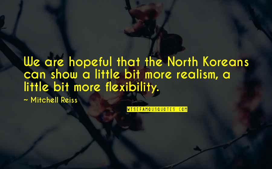 Real Football Quotes By Mitchell Reiss: We are hopeful that the North Koreans can