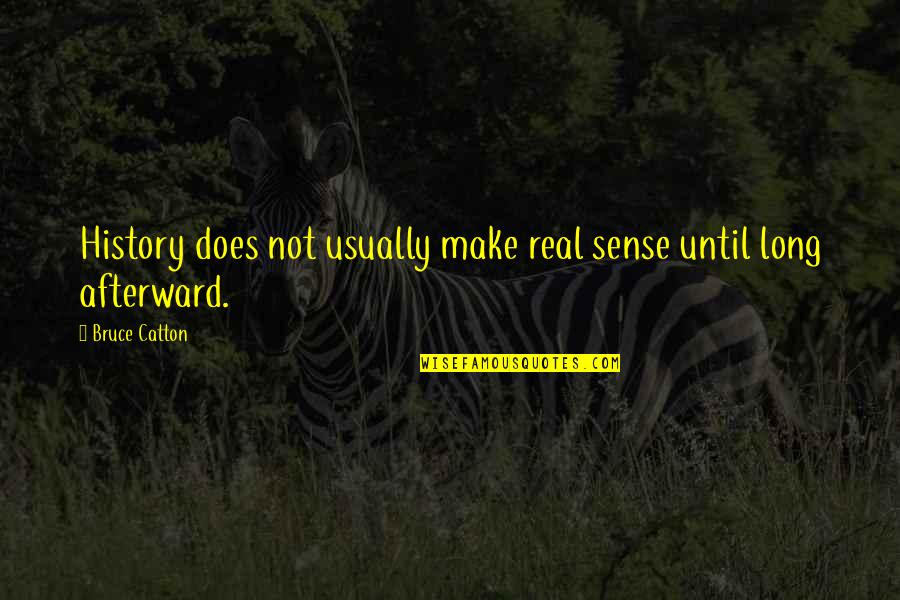 Real History Quotes By Bruce Catton: History does not usually make real sense until