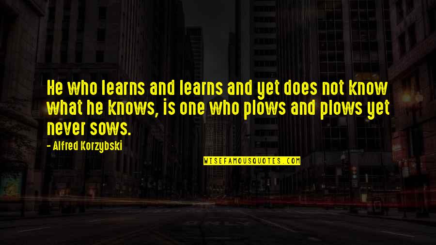 Real Housewives Of New Jersey Quotes By Alfred Korzybski: He who learns and learns and yet does