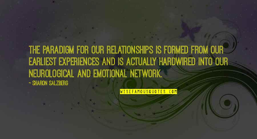 Real Love Relationships Quotes By Sharon Salzberg: The paradigm for our relationships is formed from Real Love Relationships Quotes By Sharon Salzberg: The paradigm for our relationships is formed from