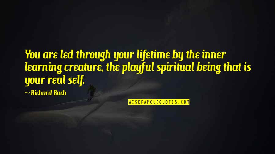 Real Self Quotes By Richard Bach: You are led through your lifetime by the