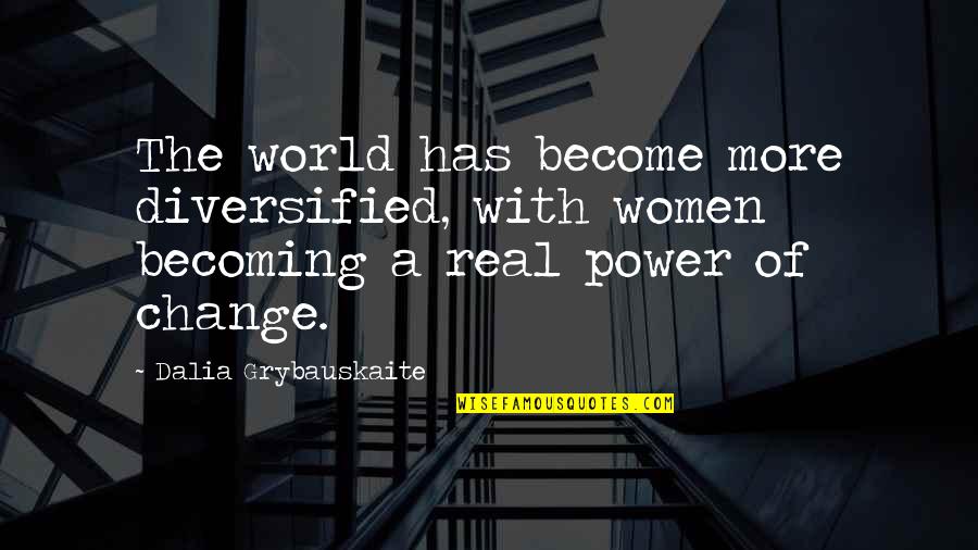 Real Women Quotes By Dalia Grybauskaite: The world has become more diversified, with women