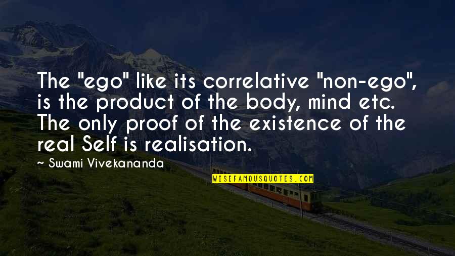 Realisation Quotes By Swami Vivekananda: The "ego" like its correlative "non-ego", is the