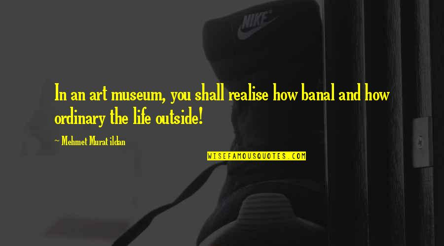 Realise Quotes By Mehmet Murat Ildan: In an art museum, you shall realise how