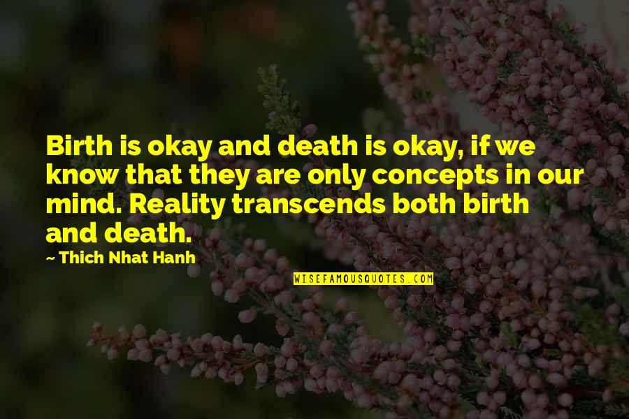 Reality And Death Quotes By Thich Nhat Hanh: Birth is okay and death is okay, if Reality And Death Quotes By Thich Nhat Hanh: Birth is okay and death is okay, if