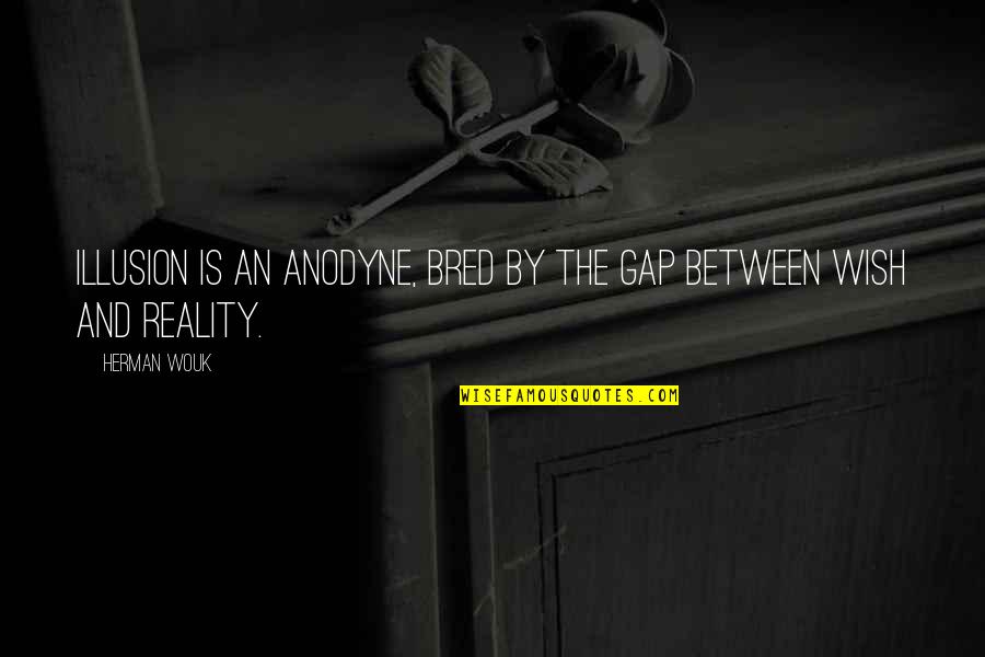 Reality Illusion Quotes By Herman Wouk: Illusion is an anodyne, bred by the gap