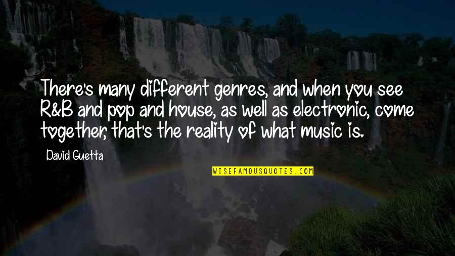Reality Is Different Quotes By David Guetta: There's many different genres, and when you see