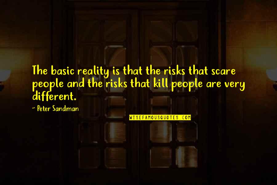 Reality Is Different Quotes By Peter Sandman: The basic reality is that the risks that
