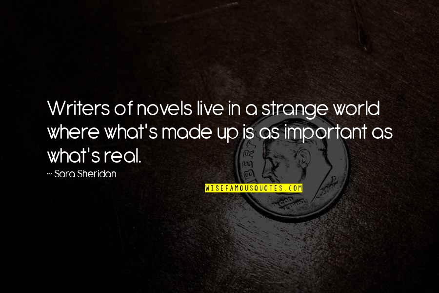 Reality Is Real Quotes By Sara Sheridan: Writers of novels live in a strange world