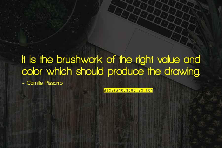 Realizing What You Have Lost Quotes By Camille Pissarro: It is the brushwork of the right value
